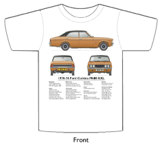 Ford Cortina MkIII GXL 4dr 1970-76 T-shirt Front